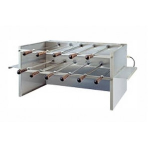 Motorized charcoal Churrasco rotisserie ENG Model ChurrascoM11 2 racks N. 11 stainless steel assorted swords cm 50