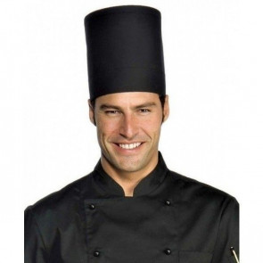 Chef hat Elite IC 65% Polyester 35% Cotton Black Model 075000K