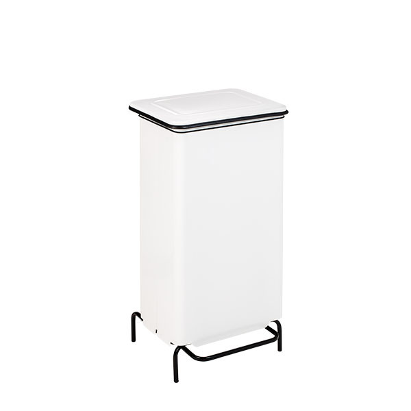 Static metal pedal waste container - Waste bin MDL white epoxy coating CONTIFIX COLOR Model 791224