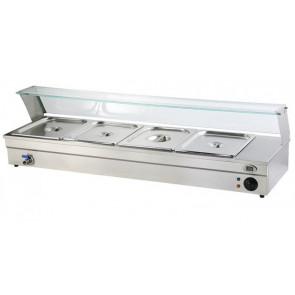 Counter display Bain-marie  Model BM143 with tap tank capacity n. 4 GN 1/3