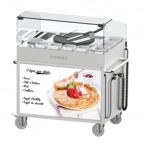 Crepe maker trolley CLN Stainless steel structure Model CCHCC40E