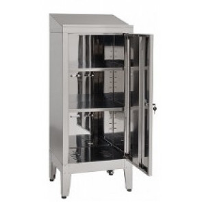 Cabinet made of stainless steel IXP with wheels n.1 hinged door Model 69903430