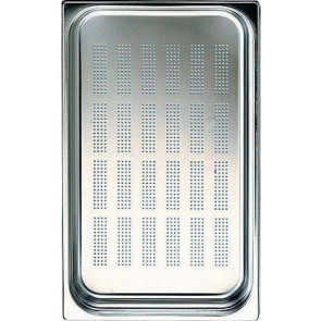 Perforated stainless steel gastronorm container 18/10 AISI 304 GN 1/3 with perforated bottom Model BF1320000