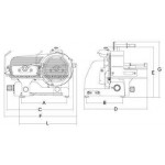 Slicer for meat Model Leonardo 370 Evo VCS ø Blade mm 370 - inch. 15 Cutting thickness mm 25