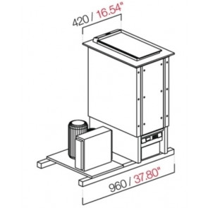 Built-in wells for ice cream/granite with reserve ETM Model PANORAMA2RIS-1T Semi-processed by Ventilated panelling N.2 Wells