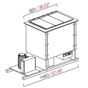 Built-in wells for ice cream/granite with reserve ETM Model PANORAMA6RIS-1T Semi-processed by Ventilated  panelling N.6 Wells