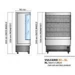 Refrigerated display for cold cuts and dairy products Model VULCANO80SL150