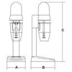 Milkshaker Model Sirio 1 VV Countertop 1 glass