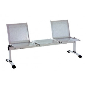 Stainless steel bench 2 seats MDL Light grey electrowelded coated steel Model 703051