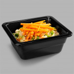 Gastronomy tray in black melamine GN 1/6 Model MPGN16065N