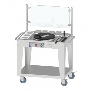 Mobile stand crepe maker CLN Stainless steel structure Model CSAC
