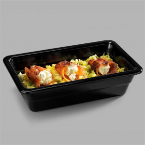 Gastronomy tray in black melamine GN 1/4 Model MPGN14065N