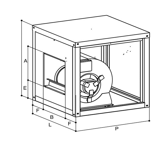 Estrattore interno cappe (Ventilatore centrifugo)