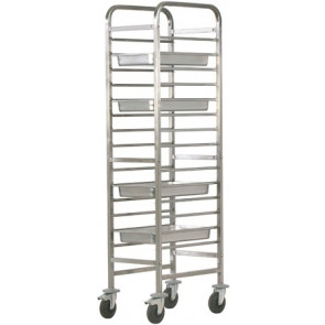 Carrello portateglie rinforzato Modello CA1489R Portata n. 14 teglie GN 1/1 (cm 53x32,5)