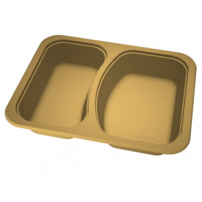 Vaschetta 90% polpa di cellulosa + 10% pet saldante 2 Scomparti Confezione da 320 pz Modello B227/44.2 SCOMP CUISINE KRAFT