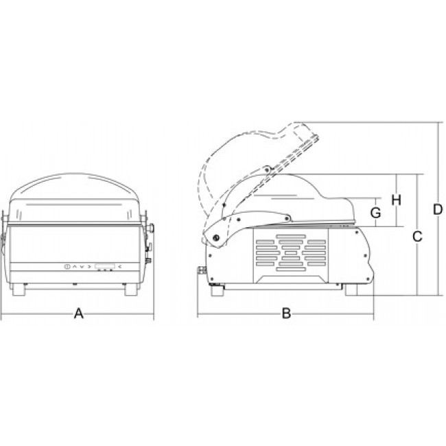 Macchina sottovuoto, Barra saldante mm 410 Modello W8 40 Easy Touch DX  Pompa del vuoto:mc/h 20