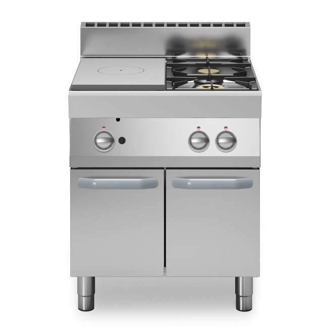 Cucina tuttapiastra a gas+2 fuochi MDLR Armadio con porte Modello  F7070TPPGFBP