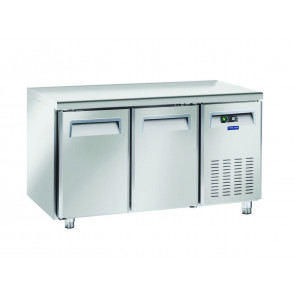 Tavolo Refrigerato TROPICALIZZATO GN1/1 in acciaio inox Refrigerazione ventilata MOTORE REMOTO 2 Porte in acciaio inox Modello QN2100SG