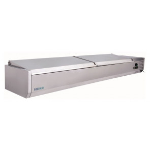 Vetrina refrigerata per pizza in acciaio inox AISI 201 Modello G-VRX1500-380SS