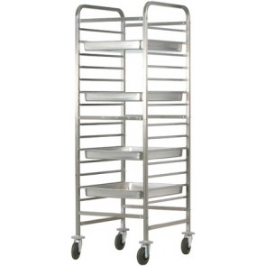 Carrello Portateglie rinforzato Modello CA1486R Portata n. 14 teglie GN 2/1 (cm 65x53) o n. 28 GN 1/1 (cm 53x32,5)