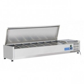 Vetrina refrigerata porta bacinelle Modello VRX15/33SS in acciaio INOX  Compatibile con vaschette 7 x GN1/4