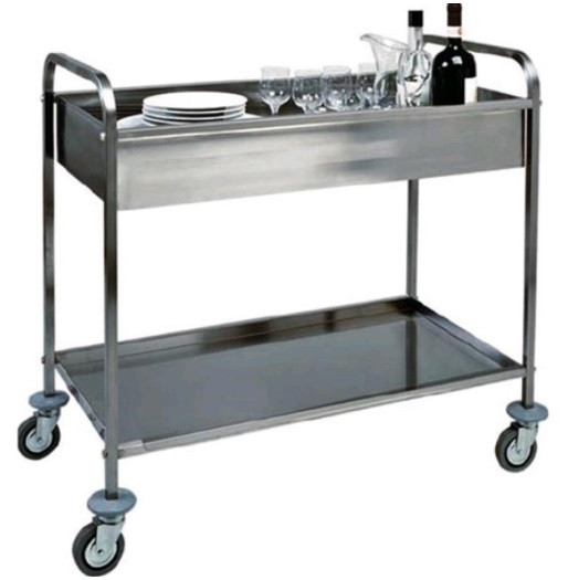 CA1412 Carrello di servizio acciaio inox 2 piani portata 100 kg