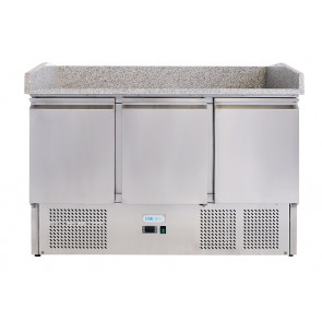 Banco Pizza refrigerato ForCold Modello G-S903PZ-FC in acciaio inox AISI 201 Statico 3 porte refrigerate