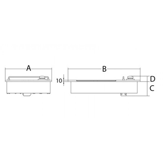 Piastra ad induzione Modello P.I. 25 Incasso da incasso Dimensioni foro  incasso mm 307x470 Potenza watt 2500