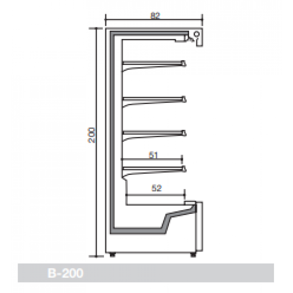 Espositore Verticale Murale Refrigerato Zoin Modello Mauna MU937PSVG ...