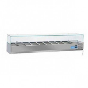 Vetrina refrigerata porta bacinelle Modello VRX13/33 - 5 x GN1/4 in acciaio INOX