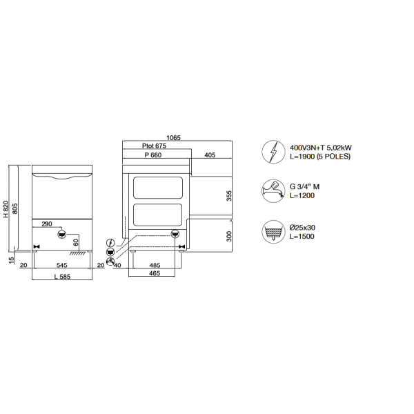 Lavastoviglie / Lavapiatti Elettronica Compack In Acciaio Inox Altezza ...