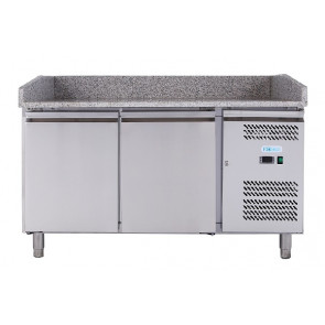 Banco Pizza refrigerato ForCold Modello G-PZ2600TN-FC in acciaio inox AISI 201 Ventilato 2 porte refrigerate