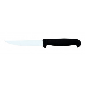 Coltello da bistecca Lama in acciaio inossidabile temperato AISI 420 Manico in gomma antiscivolo Lavabile in lavastoviglie Lama Cm 11 Modello CL1238