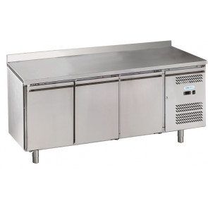 Tavolo Refrigerato tre porte In acciaio inox AISI 201 ForCold  GN1/1 (cm 53 x 32,5) ventilato Modello M-GN3200TN-FC