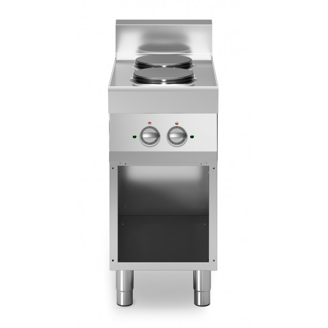 Cucina elettrica 2 piastre tonde MDLR Modello F7040PCEA Armadio aperto