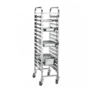 CA1483 Carrello inox portateglie pasticceria 8 teglie 60x40