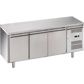 Tavolo Refrigerato tre porte In acciaio inox AISI 201 ForCold  GN1/1 (cm 53 x 32,5) ventilato Modello G-SNACK3100TN-FC